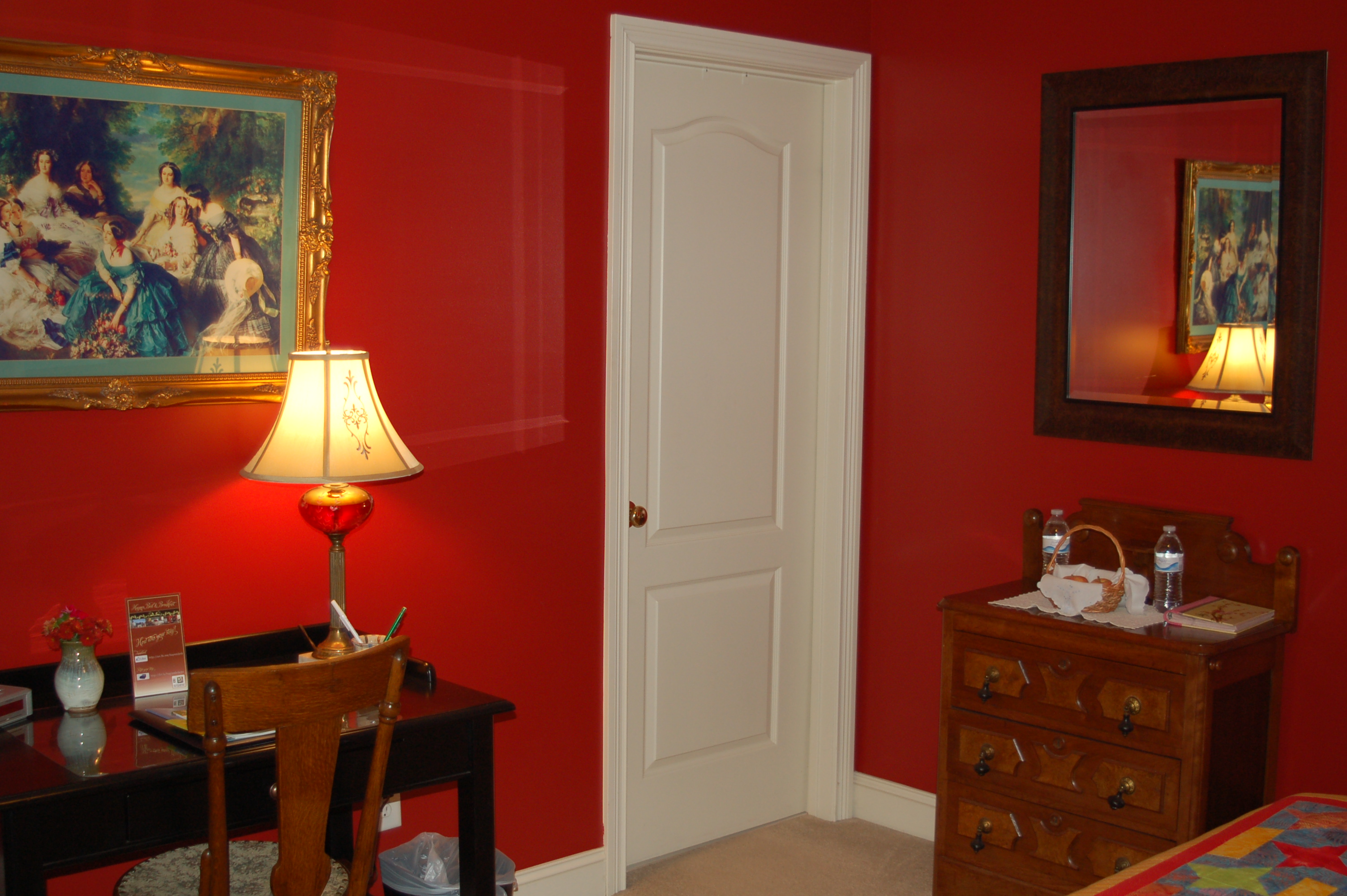 Red guest room at Haynes Bed and Breakfast
