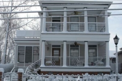 View from the front of Haynes Bed and Breakfast during the winter